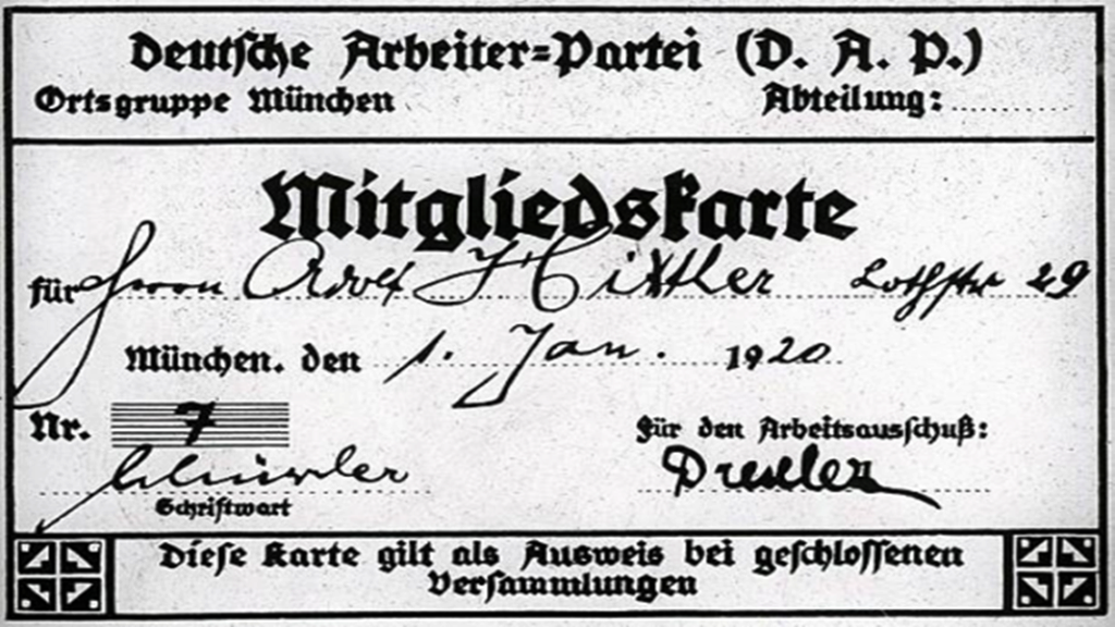 Adolf Hitler se une al Partido Obrero Alemán